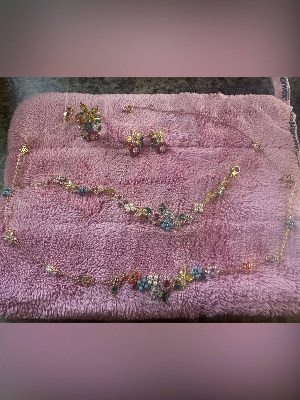 kate spade Gold Multicolor Crystal Floral Bracelet Set - Picture 5 of 5